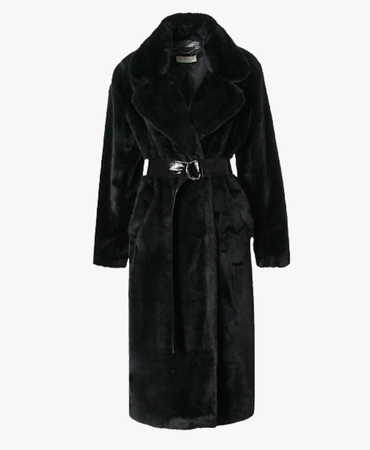 AGGI Fur Kylie Warm Black coat $529