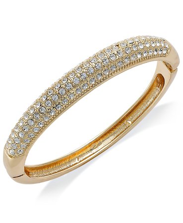 Charter Club Clear Glass Pave Bangle - Fashion Jewelry - Jewelry & Watches - Macy's