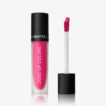 PINKY PROMISE- Bright Hot Pink Liquid Matte Lipstick - Dose of Colors