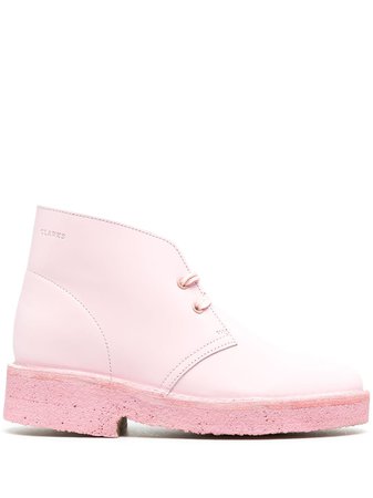 Clarks Originals ankle lace-up boots pink 261556064 - Farfetch
