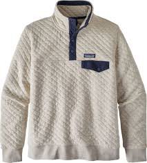 white and blue Patagonia cotton quilt fleece - Google Search