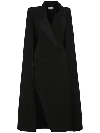 Alexander McQueen cape-design midi dress