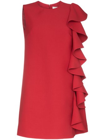 Valentino ruffle-trimmed A-line Mini Dress - Farfetch