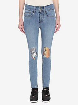 Disney Valentine's Mickey Mouse & Minnie Mouse Kiss High-Waisted Jeggings
