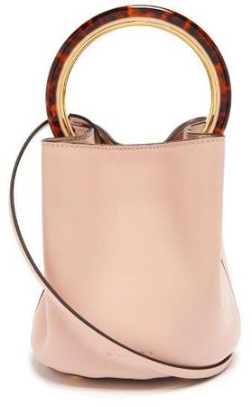 Pannier Leather Bucket Bag - Womens - Light Pink