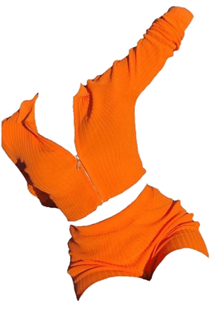 orange shorts set png