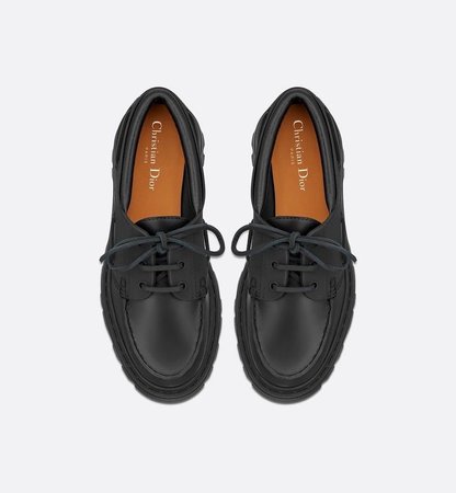 Dior Walker Boat Shoe Black Rubber and Calfskin - Shoes - Women's Fashion | DIOR
