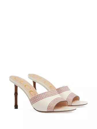 Gucci contrast-stitch sculpted-heel Sandals - Farfetch