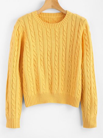 Cable Yellow knit Sweater