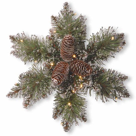 National Tree Co. Glittery Bristle Pine Holiday Yard Art