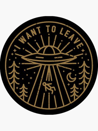 "I Want To Leave - Pocket" Stickers by rfad | Redbubble