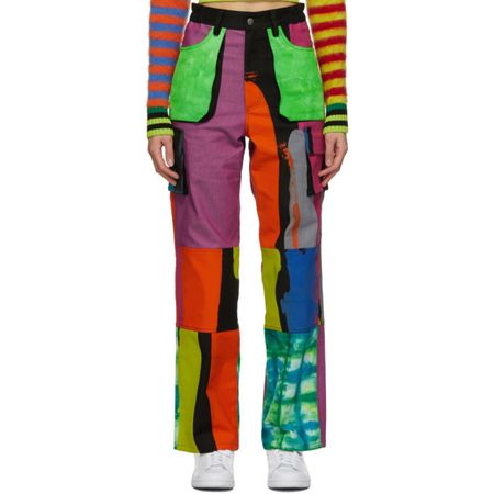 AGR Multicolor Tie-Dye Cargo Pants