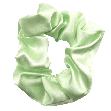 LilySilk Pure Silk Charmeuse Scrunchy -Regular -Scrunchies For Hair - Silk Scrunchies For Women Soft Hair Care Light Green