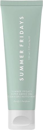 Amazon.com: Summer Fridays Super Amino Gel Cleanser - All Skin Types - vitamin E, Vegan - Gentle, Daily Face Wash (5 Fl Oz) : Beauty & Personal Care
