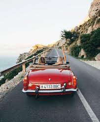 red convertablw driving - Google Search
