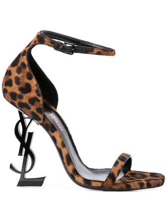 Saint Laurent Opyum leopard-print calf hair sandals £1,460 - Shop Online - Fast Global Shipping, Price
