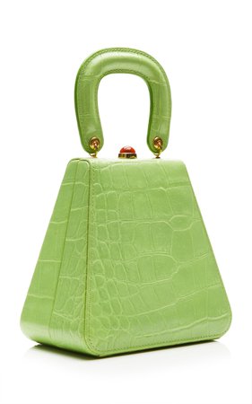 Kenny Croc-Effect Leather Top Handle Bag by Staud | Moda Operandi