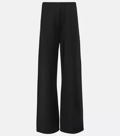 Wool Blend Wide Leg Pants in Black - Wardrobe NYC | Mytheresa