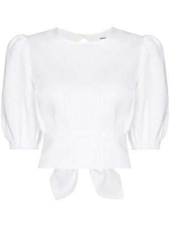 Shop white Reformation seychelles open back blouse with Express Delivery - Farfetch