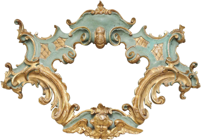 transparent french rococo frame