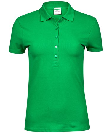 Tee Jays Luxury stretch women's polo T-shirt, Green - Super deal!