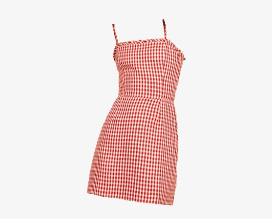 Red checkered aesthetic dress