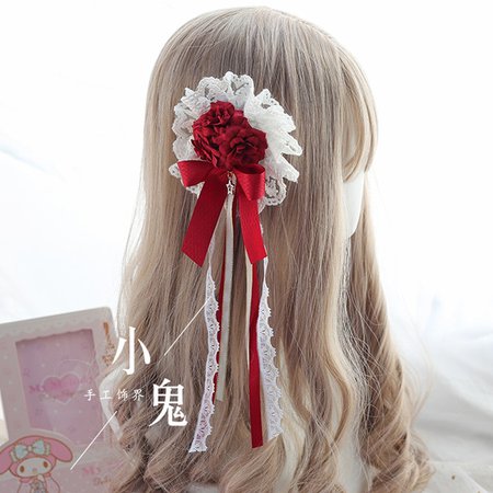Lolita hand made rose bow star pendant multicolor lolita wild flower pill kc hair accessories headdress-in Costume Accessories from Novelty & Special Use on AliExpress