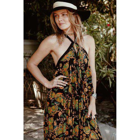 Fashiontage - Maxi Tropical Casual Dress