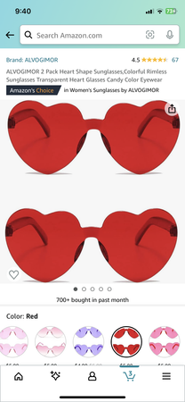 heart glasses