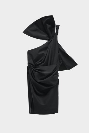 MINI DRESS WITH BOW - Black Dresses-DRESSES-WOMAN | ZARA United States