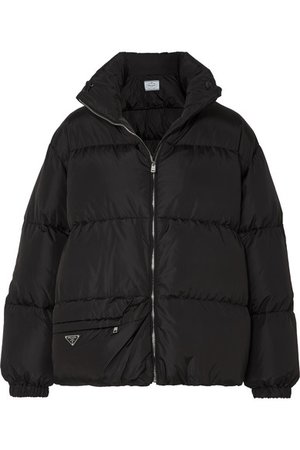 Prada | Hooded quilted nylon down coat | NET-A-PORTER.COM