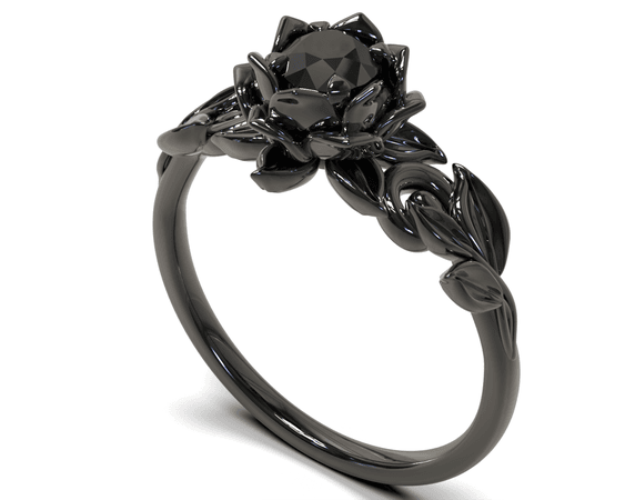 black rose ring