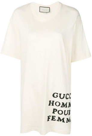 Oversize cotton T-shirt with appliqué