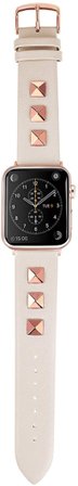 Amazon.com: WHLIHUSU Leather Studded Band Compatible with Apple Watch Band 38mm 40mm 42mm 44mm S/M M/L, Genuine Leather Bling Dressy Designer Replacement Strap Compatible with Watch Band Series 5 4 3 2 1: Clothing
