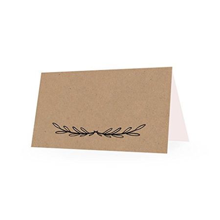 25 Rustic Kraft Tent Table Place Card For Wedding Thanksgiving Christmas Holiday Easter Catering Buffet Food Sign Paper Name Escort Card Folded Seat Assignment Setting Label Banquet Party Cr - Walmart.com