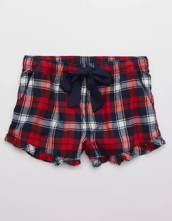 Aerie Flannel Boxer red
