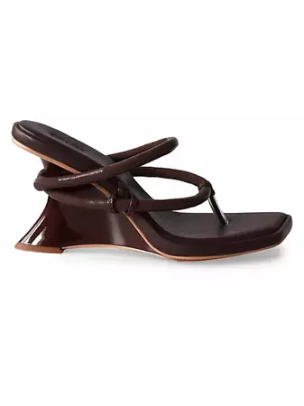 Shop am:pm Samirah Strappy Wedge Sandals | Saks Fifth Avenue