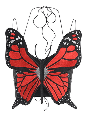 red butterfly top