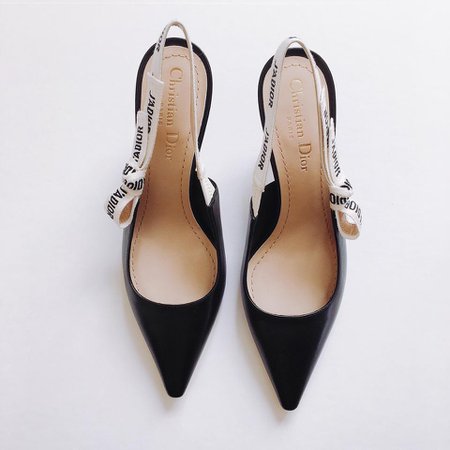 Dior Bow Sling Back Pointy Heels