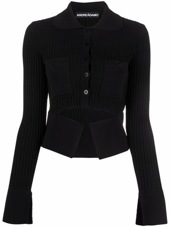 ANDREADAMO ribbed buttoned-up knitted top - FARFETCH