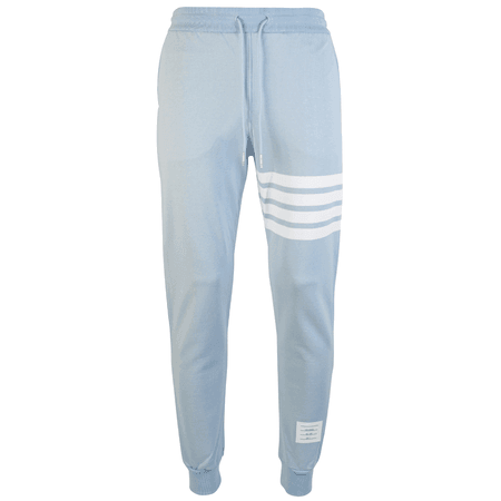 Men's Classic Loopback Four-Bar Sweatpants in Light Blue | Thom Browne