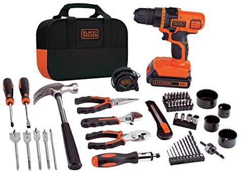 Amazon.com: BLACK+DECKER 20V MAX Drill & Home Tool Kit, 68 Piece (LDX120PK),Black/Orange: Home Improvement