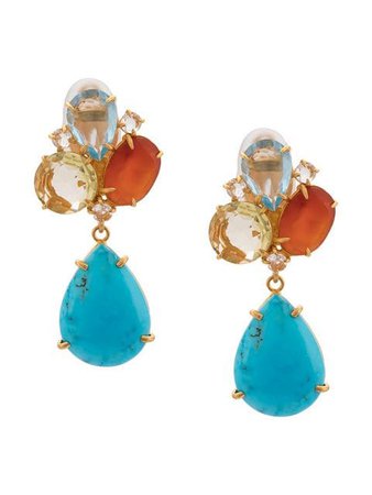 Bounkit Jewelry stone drop earrings