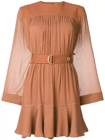 Chloé Belted Draped Dress - Farfetch