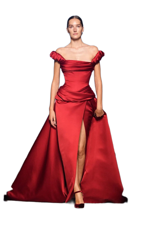 Elie Saab Red Gown F/W 2023-2024