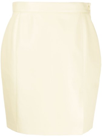 Nanushka Gima split-hem mini skirt yellow NW21RSSK00911 - Farfetch
