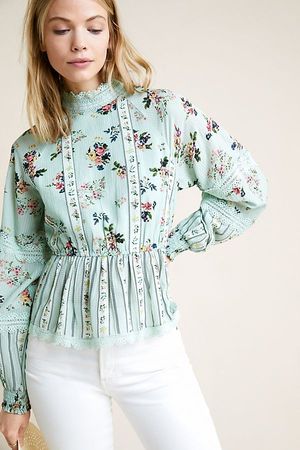 Amour Floral Lace Blouse | Anthropologie