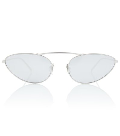 Saint Laurent - Oval metal sunglasses | Mytheresa