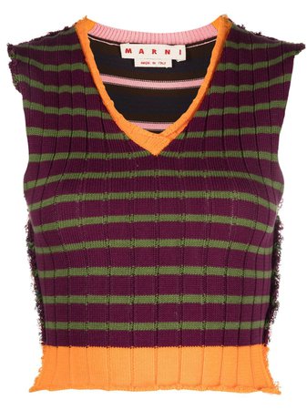 Marni striped-knit Top - Farfetch