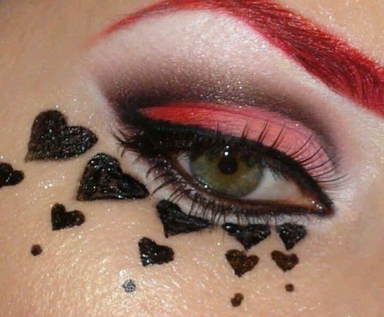 Queen Of Hearts Makeup (Left Eye)